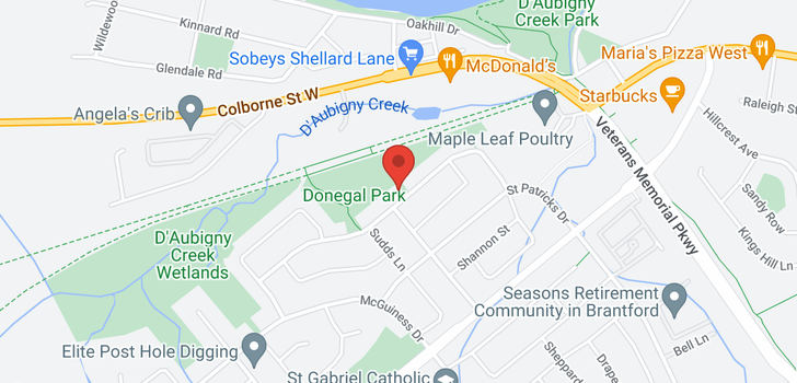 map of 58 Donegal Drive